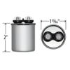Motor Run Capacitor Round 10 uf MFD 440 Volt VAC 12732