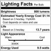 Kitchen 3000K Light Bulb 4 Count Pack Damp Location 15000 Hour Life