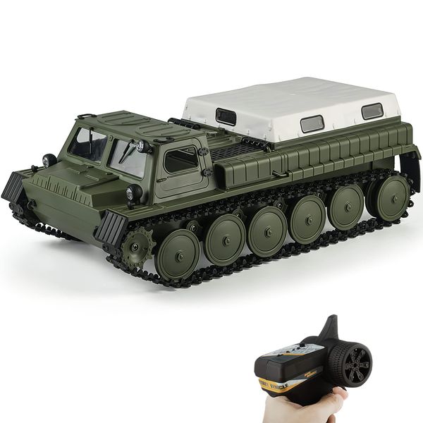 fisca Remote Control Crawler Car RC Military Transport Truck, 1/16 Scale 2.4Ghz Off-Road Army Vehicle Toy with Speed Control & Steering Control System for Kids Age 6, 7, 8, 9, 10 and Up Years Old