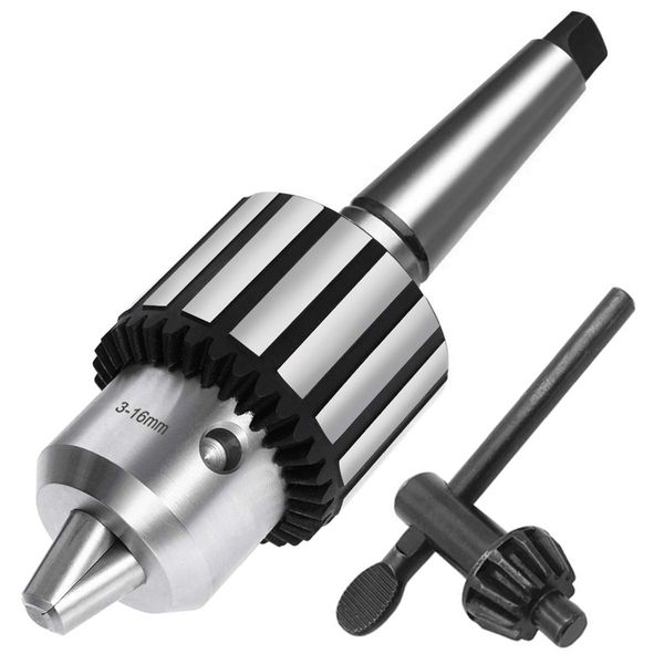 Earl Diamond Super Heavy Duty 5/8" (16mm) Drill Chucks with K32 Chuck Key and MT2 Shank | #2 Morse Taper Arbor (B18)