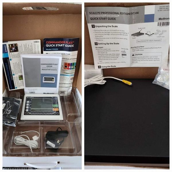 Medtronic Blood Pressure Monitor Commander Flex CD320 + PE Pro SCALE SC100 500lb