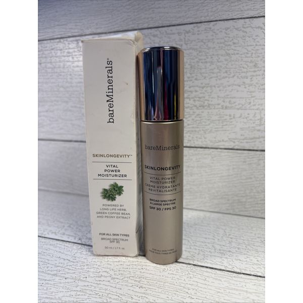 bareMinerals Skinlongevity Vital Power Moisturizer 1.7 fl.oz. New Damaged Box