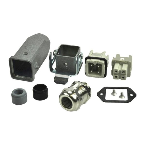 Harting Connector Kit, Wire to Wire, 3Pos+Pe - 10200030001