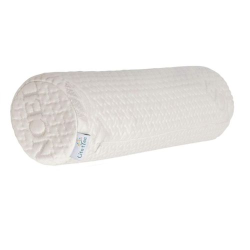 Pillowcase Ultra-Soft Cover for Neck Roll and Cervical Bolster Round Pillow of LitoTree (18x6 inch Pillowcase White) (Pillow case only, Does not Include The Pillow)