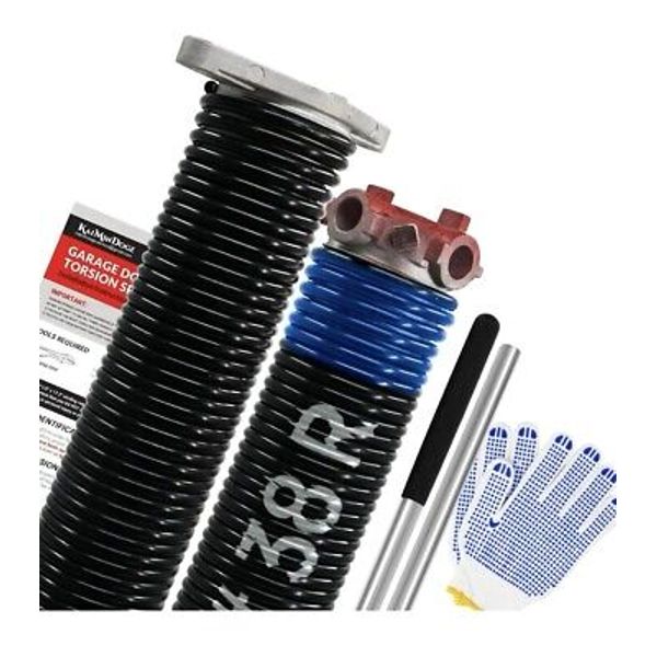 Pair of 1.75 "Garage Door Torsion Springs with Non-Slip Winding Bars&Gloves