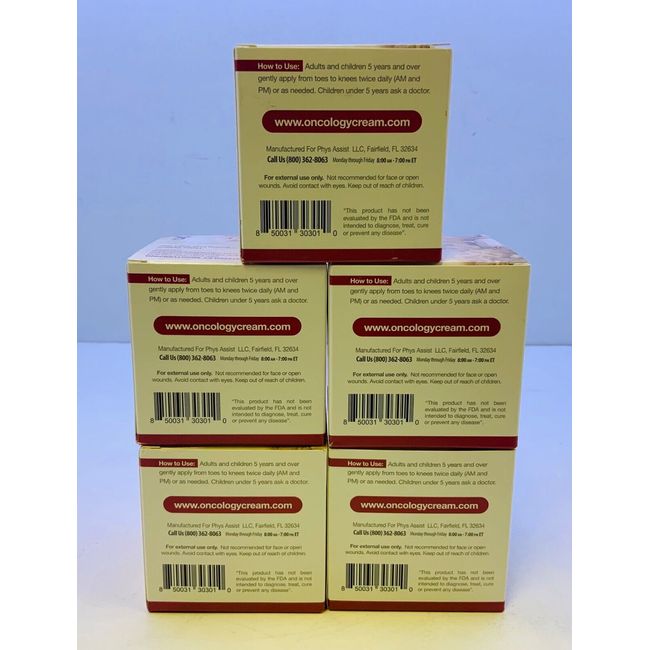 5pk Phys Assist Oncology Foot Support Cream Soothing Calming Hydrating Exp 3/25