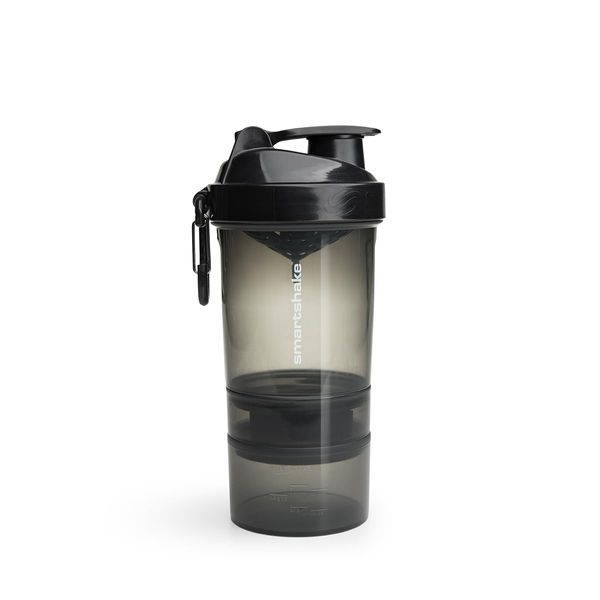 Smartshake Original 2GO Shaker Cup with 600 ml Capacity, Gun Smoke Black