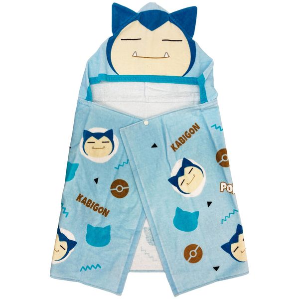 Hayashi CM488800 Pocket Monster Bath Towel, Compact, Hooded, 19.7 x 39.4 inches (50 x 100 cm)