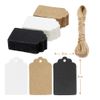Box.it.pack.it Kraft Paper Gift Tags, Mixed Colour, Scallop 5x3 cm, 100 Pack with String
