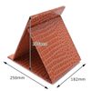 nakira Large Folding Mirror Portable Mirror Enamel Croc Pattern (Brown)