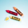 Lip Smacker Crayola Crayon Flavored Lip Balm Trio 3-Pack, Banana, Sherbert, Orange, Clear Matte, For Kids, Women, Men