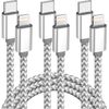 USB C to Lightning Cable 3Pack 6 FT Apple MFi Certified iPhone Fast Charger Type