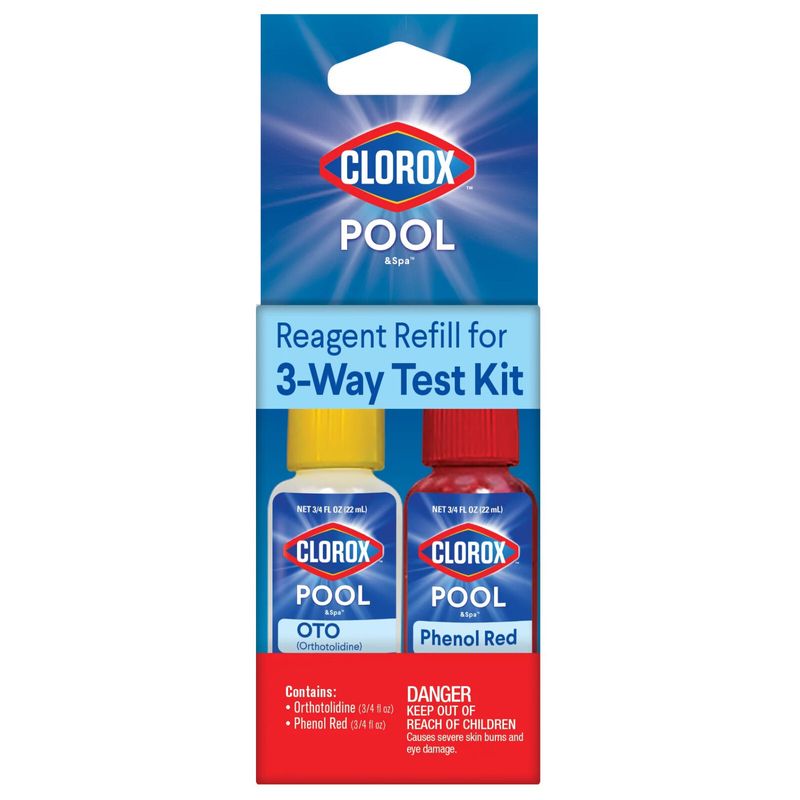 Clorox POOL & SPA REAGENT REFILL for 3-Way WATER TEST KIT pH Chlorine ...