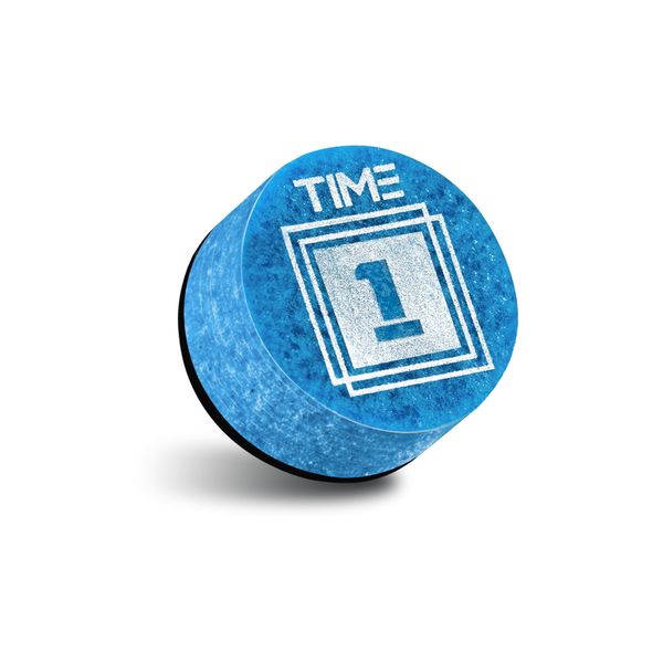RHINO TIME Billiard Pool Cue Tip - 14mm/ Blue/Hardness: TIME 5 Hard/Pack 3