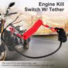 Waterproof Safety Tether Switch, Engine Stop Switch, Black + Red Outboard Engine Kill Switch, Durable Safety Stop Lanyard, for Motorcycle Lawn Mowers