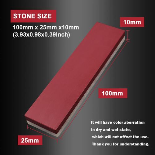 CBRIGHT Knife Sharpening Stone,1pc Whetstone Dual Sided 3000/10000# Combination Sharpener Pocket-Size Stone, Fine Grinding and Polishing Ruby Stone and Agate Stone (3.93x0.98x0.39Inch)