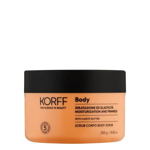 Korff Body, Scrub Corpo Delicato e Nutriente, Idratazione ed Elasticità con Burro di Karité, Sale Marino, Purifica e Nutre la Pelle 250g