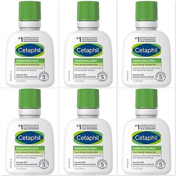 6 Cetaphil Moisturizing Lotion, 2 oz - Travel Size