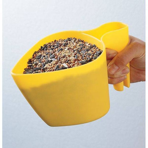 Scoop-N-Fill Seed Scooper For Bird Seed Null Yellow