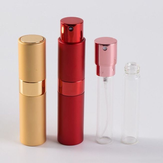 Perfume Travel Bottle 30/50/100ML Cylindrical Glass for Liquid Cosmetic  Portable Mini Empty Press Refillable Spray Bottle 1PC