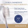 Royal Denta Silver Toothbrush with Soft Bristles for Sensitive Teeth, Double Bristle Length for Interdental Cleaning, Silver Particles to Prevent Bacteria, Yellow