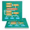 Big Bang Theory Soft Kitty Flow Chart Square Ceramic Coasters, Set of 2, 3.9", Cork Base