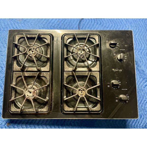 Whirlpool Natural Gas Range Top *missing Circle Flame covers*