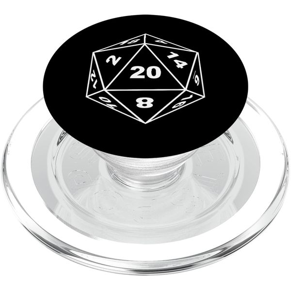D20 Dice RPG Role Playing Board Game Gift PopSockets MagSafe PopGrip for iPhone
