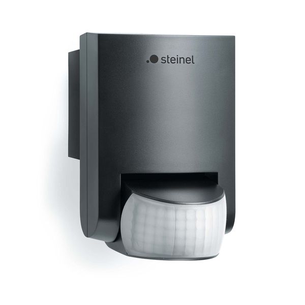 Steinel IS 130-2 black - 130° passive infrared motion detector, max. 12m reach, motion sensor for indoor and outdoor use