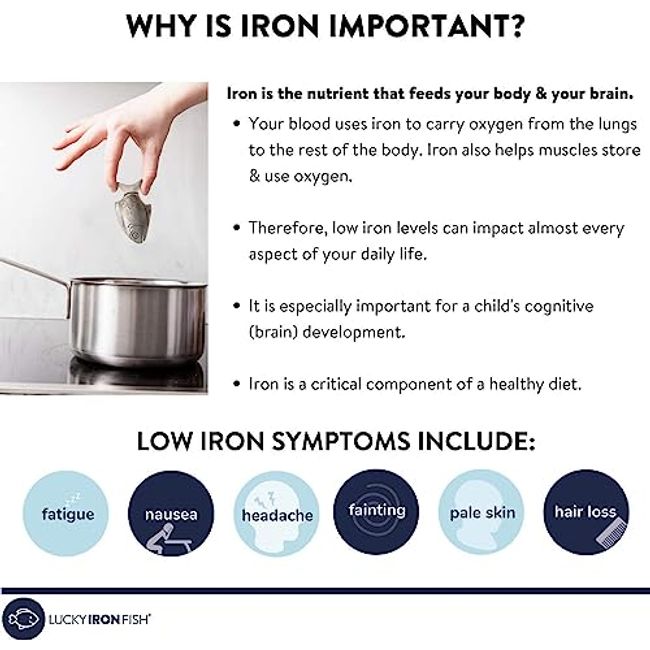Iron Fish, 2 Pack Iron Fish For Iron Deficiency, A Natural Source