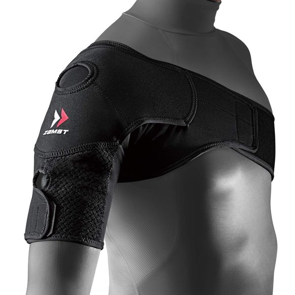 ZAMST 374802 Shoulder Supporter, Shoulder Wrap, Tennis, Baseball, Medium, Left and Right Use, Black