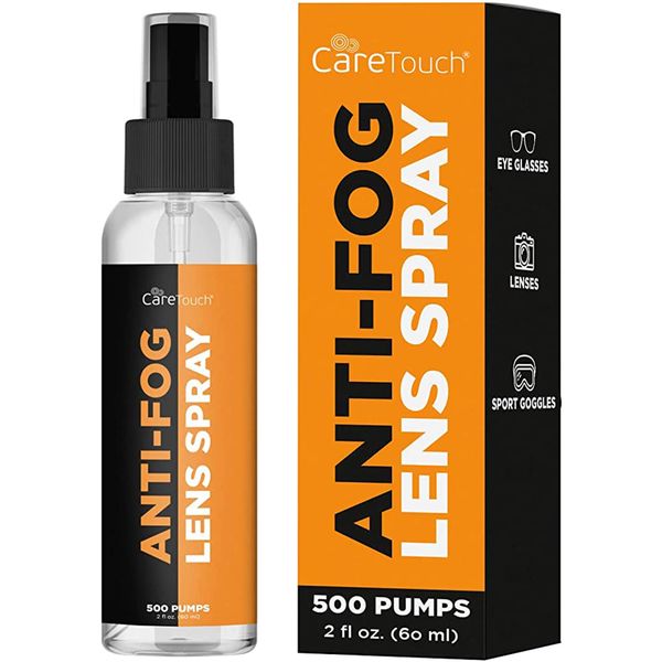 Care Touch Anti Fog Lens Spray, 60ml of Anti Fog Spray for Glasses - Sprays Up To 500 Pumps – Camera Lenses and Eye Glass Cleaners Spray - Lens Cleaner Spray