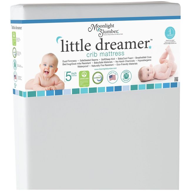 Moonlight slumber little dreamer dual firmness crib clearance mattress