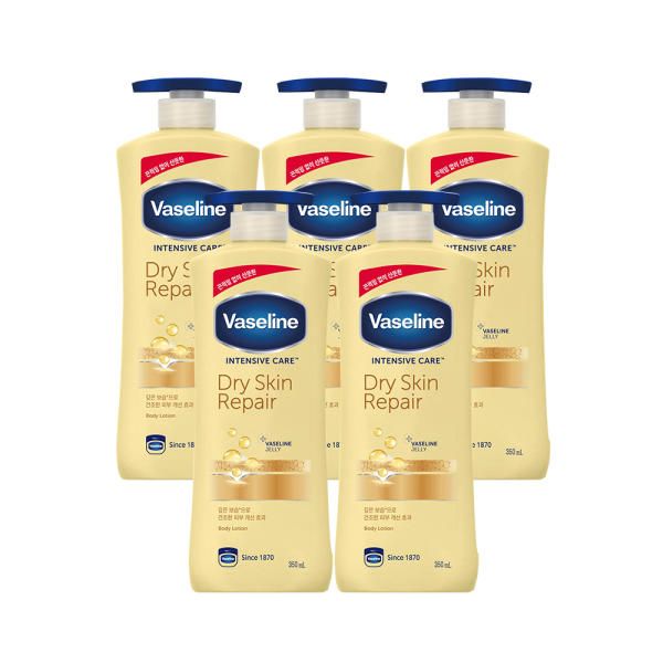 Vaseline Dry Skin Repair Body Lotion 350ml 5pcs