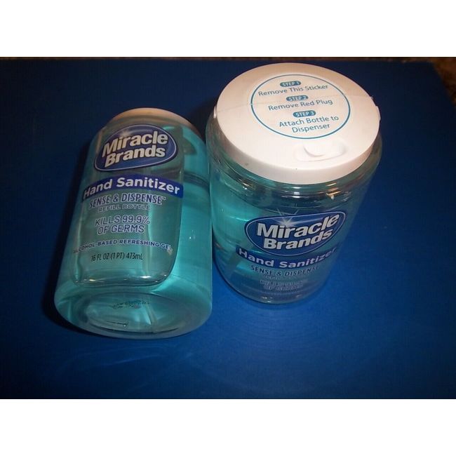 2 PACK Miracle Touchless Hand Sanitizer Dispenser 16 OZ 2 PK FREE SHIPPING