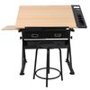 Drafting Table with Stool 9 Levels of Angle & 6 Levels of Height Work Study