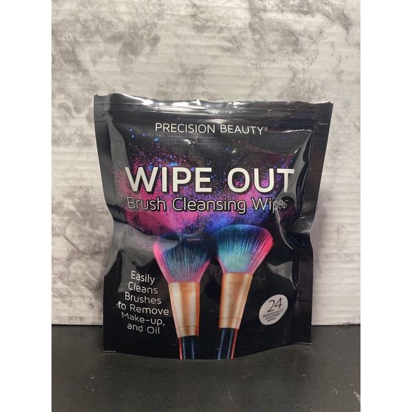 Makeup Brush Cleansing Wipes 24ct Individually Wrapped Precision Beauty Wipe Out