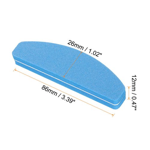 sourcing map 20pcs Mini Nail Buffers, 100/180 Grit Nail Sanding Block, Bulk Nail Buffing Polishing Blocks Professional Nail Polisher Set for Acrylic and Natural Nails, Blue