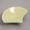 Hasamiyaki 11997 Essence Pattern Rest (Chopsticks Rest), Leaf Pattern, Yellow