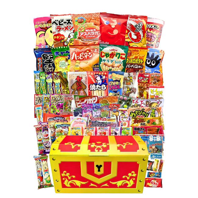 RBR67 Assorted Dagashi Sweets, 67 Pieces, Banchu Treasure Box, Small Bag Sweets, Present, Gift, Party, Birthday, Events, Children's Association, Girls' Association, Welcome Party