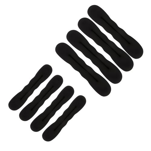 Pack of 8 Hair Bun Maker Bun Maker Bun Aid Hair Bun Roller Maker Hair Bun Maker Hair Styling Aid for Girls Women Children Ballet and Women Black 4 Large 4 Small