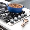 HDGSAFD Oven Knobs Aluminum Alloy 6 Pieces Silver Oven Knobs Hob Switch Knobs Rotary Switch for Safety Gas Hob