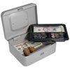 BARSKA 8-Inch Cash Box with Combination Lock , Gray