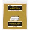 Solid Gold Plastic Rectangular Table Skirt (73cm x 4 meters) 1 Count - Easy Assembly and Reusable, Elegant & Versatile Party Decor