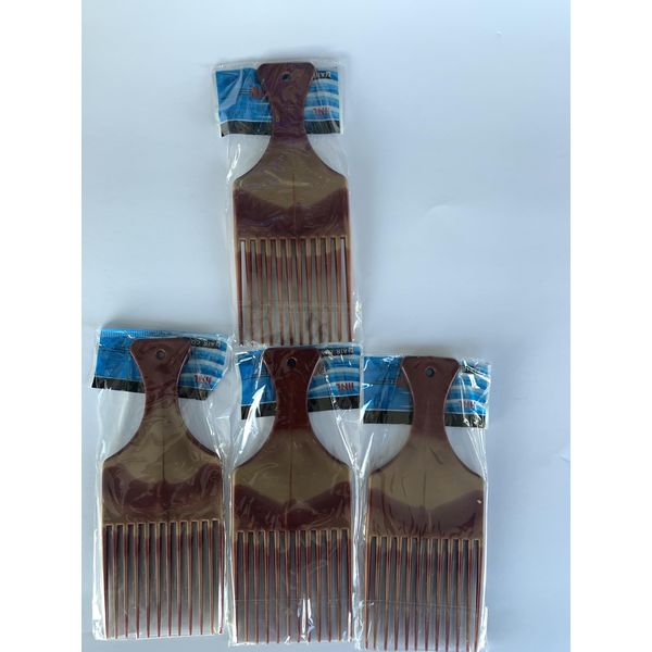 Mixed Color Male Hair Comb 4 Pack