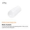 sourcing map 2Pcs LP Guitar 3 Way Pickup Switch Tip Thread M4 Plastic Toggle Switch Knobs Cap for LP Electric Guitar, White