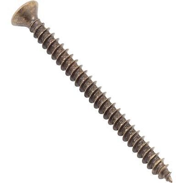 Door Hinge Screws, #9 x 2-1/4", 6-Pack, Antique Brass by Stone Harbor Hardware