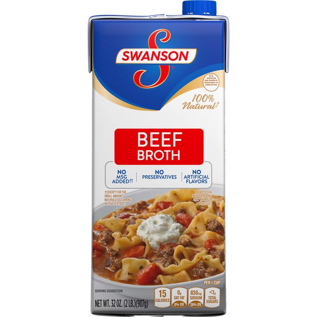 Swanson Beef Broth, 32 oz. Carton (12 Pack)