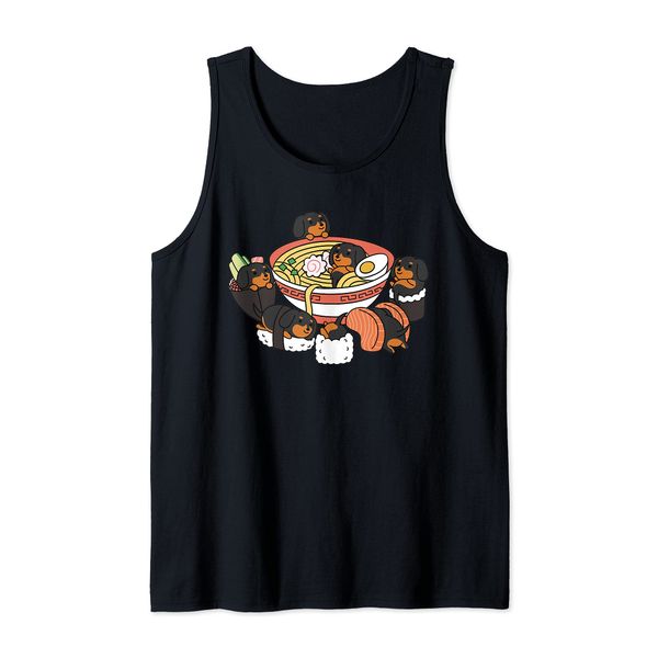 Ramen Sushi Dachshund Dog Tank Top
