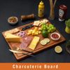 Extra Large Bamboo Cutting Board 17X12.6 Reversible With Juice Grooves